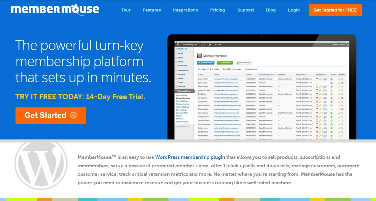 MemberMouse WordPress Membership Plugin