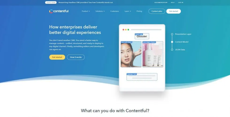 Top 15 Best Free blogging platform for beginners – Image 10 Free blogging platforms: Contentful