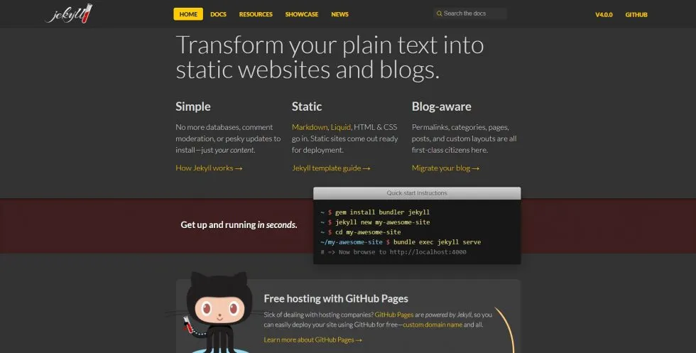 Top 15 Best Free blogging platform for beginners – Image 11 Free blogging platforms: Jekyll