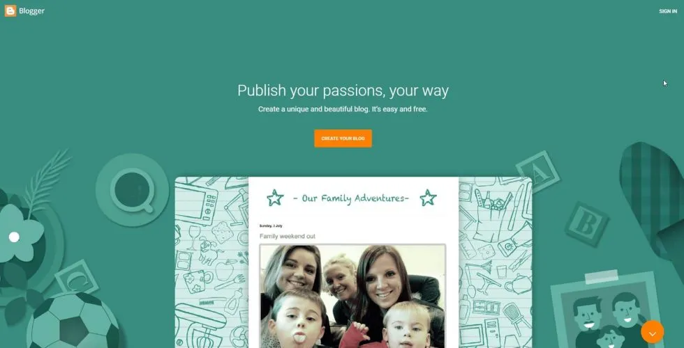 Top 15 Best Free blogging platform for beginners – Image 2 Free blogging platform by Google: Blogger