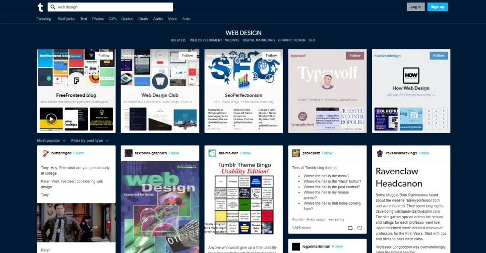 Top 15 Best Free blogging platform for beginners – Image 7 Free blogging platforms: Tumblr