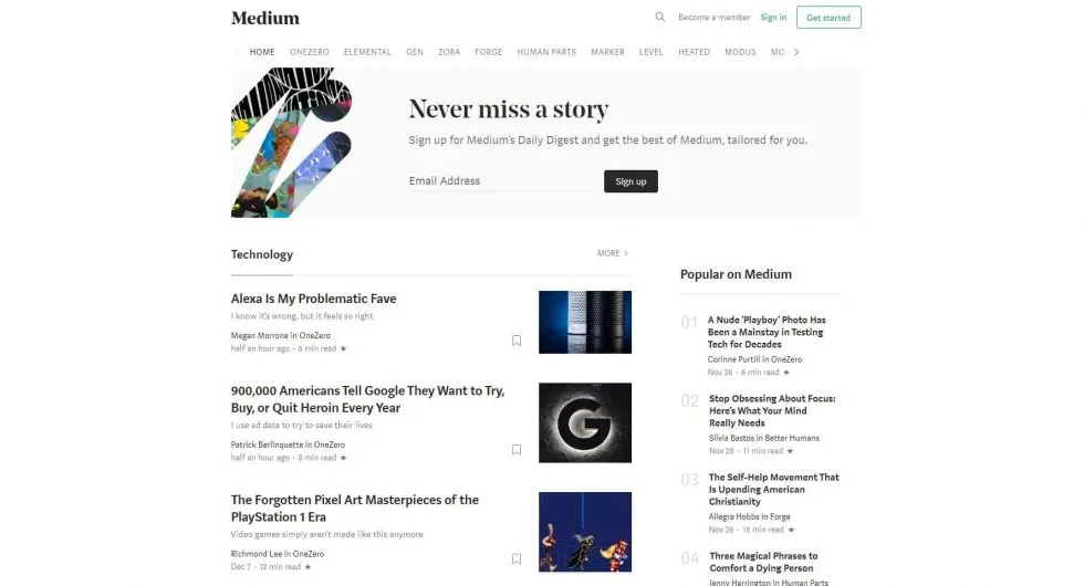 Top 15 Best Free blogging platform for beginners – Image 8 Free blogging platforms: Medium